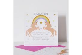 Maybe you would like to learn more about one of these? 8 Cartes D Invitation Pour L Anniversaire De Filles Theme Licorne