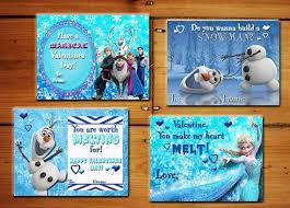 This cute valentine printable from paper trail design is a great alternative for older kids who may be growing out of valentine cards. Instant Download Disney Frozen Valentines Day By Dazzelprintz Valentine Day Cards Preschool Valentines Valentines