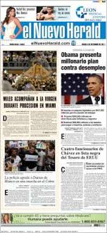 House of representatives on thursday voted to repeal the 2002 authorization for the iraq war, an effort to curb presidential war powers. Newspaper Miami Herald Usa Newspapers In Usa Friday S Edition September 9 Of 2011 Kiosko Net
