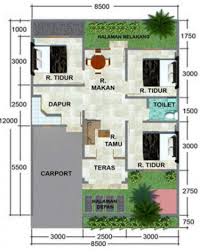 20 Gambar Denah Rumah Ukuran 8x10 3 Kamar Tidur 19 Desain Rumah Minimalis Denah Rumah Desain Rumah Rumah Minimalis