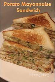 Potato Mayonnaise Sandwich Recipe Aloo Mayo Sandwich Recipe Homemade Sandwich Mayonnaise Sandwich Vegetarian Sandwich Recipes