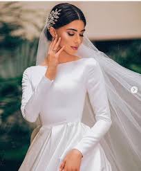 Check out our materials today! Simple Ball Gown Wedding Dresses Long Sleeve Boat Neck Puffy Bridal Gowns Sold By Babybridal On Storenvy