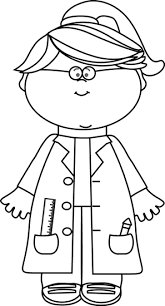 Classroomclipart is another fabulous free clipart sites for teachers. Black And White Girl Scientist Girl Scientists Science Crafts Kindergarten Colors