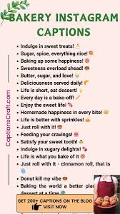 Satisfy Your Sweet Cravings with Over 200+ Charming Bakery Captions for  Your Instagram Posts
