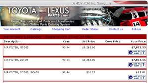An excellent selection of parts and accessories for your vehicle all at discounted prices. Online Lexus Parts Catalog Clublexus Lexus Forum Discussion