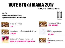 Vote Let S Vote Bts At Mama 2017