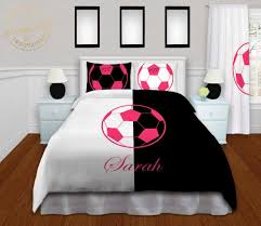 Soccer Comforter Set For Girls Or Boys Personalized Soccer Etsy Soccer Bedding Bedding Sets Soccer Themed Bedroom