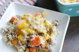Use a silicone spatula and gently stir to combine. Cheesy Ground Beef And Rice Casserole 5 Boys Baker