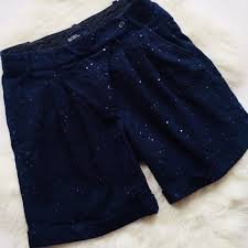 Tommy Hilfiger Shorts Tommy Hilfiger Navy Blue Sequin Shorts Bermudas Poshmark