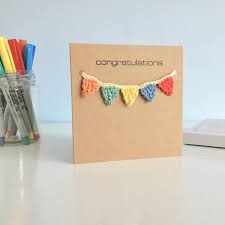I will make you this bunting for your wedding or celebration to the size you required. Personalisable Bunting Greetings Card Little Conkers
