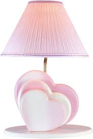 Heart Heart Lamp With Night Light Pink Pink Lamp Heart Lamp Light Pink