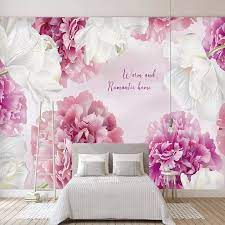 A watercolor wallpaper mural with an evocative feel, with a charming distressed feel that makes this evocative of a shabby chic french bedroom. 3d Wallpaper Modern Pink Flowers Murals Wedding House Background Wall Painting Romantic Bedroom Home Decor Wall Paper For Walls Wallpapers Aliexpress