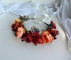 Check spelling or type a new query. Burgundy Blush Orange Wedding Headpiece Burgundy Burnt Orange Floral Crown Bridesmaid Crown Bridal Flower Crown Fall Wedding Flower Crown Wreaths Tiaras Hair Accessories Ugaurbanag Com