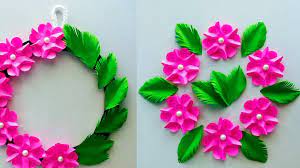 Solid core cardstock means the paper is the same color throughout the paper — front, back, and inside — and is not white on the edges. Paper Flower Wall Hanging Wall Decoration Ideas Diy Craft Video Dailymotion