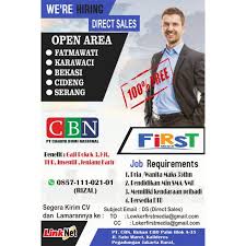 Check spelling or type a new query. Lowongan Kerja Direct Sales First Media Di Pt Cahaya Bumi Nasional Jakartakerja