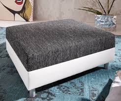 Schwarz ) табуретки zhirong sofa hocker. Sofa Hocker Clovis Weiss Schwarz B98 X T83 Strukturstoff Sitzhocker Moderne Einrichtungsideen Gunstig Bei Mobel Modern