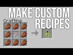 How To Make Custom Recipes In Minecraft Snapshot 17w48a Youtube Custom Recipe Crafting Recipes Minecraft Food