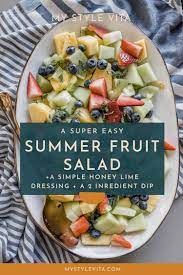 Summer Fruit Salad For A Crowd Summer Salads With Fruit Fruit Salad Recipes Summer Fruit Salad Recipe