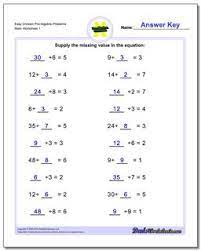 Each one has model problems worked out step by step, practice problems, as well as challenge questions at the sheets end. Pre Algebra Worksheets