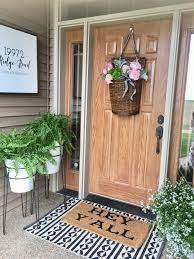 Front Door Decor Created By Whimsy And Weathered Small Porch Decorating Summer Porch Decor Front Porch Decorating
