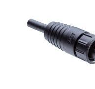 Ceres, Standard Size, Plastic, 10a, 02 Pins, Female Connector, Male  Contact, Straight, 2 Points Lock, Overmolded, Length 1000mm, Ip67