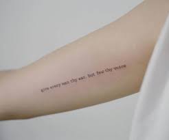 The ultimate measure of a man is not who he stands in the moments of comfort… 41. 150 Short Quote Tattoos For Guys 2020 Inspirational Designs