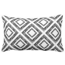 Black And White Geometric Lumbar Pillow Charcoal White Watercolor Diamond Geometric Lumbar Pillow Black Gifts Unique Cool Diy Customize Personalize Pillow Pattern Pillows Lumbar Pillow