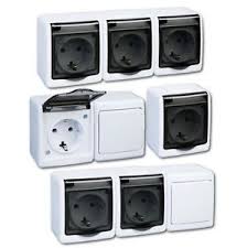 Aufputz Schalter Steckdose 1 Fach 2 Fach 3 Fach Feuchtraum Weiss Ip44 16a 250v Ex Ebay Schalter Und Steckdosen Steckdosen Aufputz Steckdose