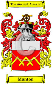 Munton Name Meaning, Family History, Family Crest & Coats of Arms