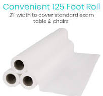 Papel de mesa para exame médico (12 rolos) – Acabamento crepe 53 cm x 38 m  – descartável para spas, consultórios médicos e quiropráticos – Peso ...