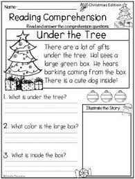 Reading Comprehension Passages December Kindergarten 1st 1st Grade Reading Worksheets Reading Comprehension Worksheets Christmas Reading Comprehension
