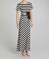 This Black White Diagonal Stripe Maxi Dress By Eci New York Is Perfect Zulilyfinds Vestidos