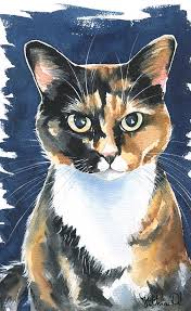 Dark paint shades give the living room a classy, intimate and luxurious appeal. Poppy Calico Cat Painting Painting By Dora Hathazi Mendes