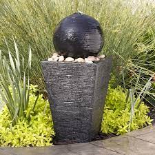 A pump moves the water continuously and can be turned on effortlessly. Shop Garden Treasures Contemporary Fountain At Lowes Com Backyard Inspiration Fountains Outdoor Bird Bath