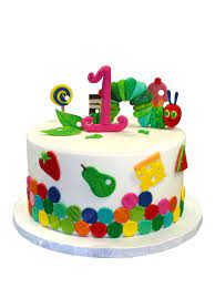 Love This Book These Cake Decorations Bring It To Life Handmade Caterpillar Complete Set Caterpillar Cake Hungry Caterpillar Birthday First Birthday Cakes
