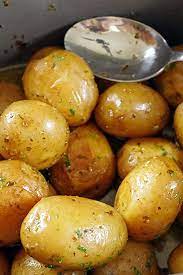 Herby Slow Cooker Baby Potatoes Recipe Baby Potato Recipes Baby Potatoes Potato Recipes Crockpot