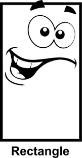 Rectangle With Cartoon Face Coloring Page Shapes Worksheet Kindergarten Cartoon Faces Kids Math Worksheets