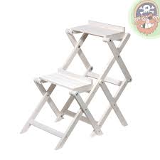 Blumentreppe Aus Holz Weiss Klappbar Pflanzentreppe Innen Aussen Von Gartenpirat Amazon De Garten