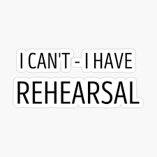 Theatre Theater Rehearsal Drama Drama Club Choir Chorus Band Dance Practice Sticker Stickers Drama Club Rehearsal New Sticker