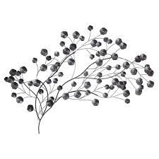 Et une très bonne idée cadeau. Deco Murale Fleurs En Metal Noir 136x73 Kimi Maisons Du Monde