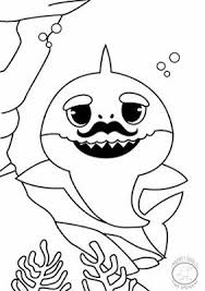 Dibujo De Grandfa Shark Para Colorear Coloring Pages Shark Birthday Baby Shark