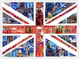 Union Jack Stamp Collage With Love Stamp In Centre Www Rachelmarkwick Co Uk Scrapbooking Londres