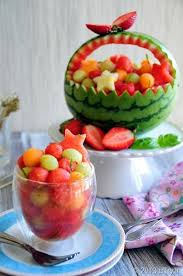 Sparkling Watermelon Bubbles With Carving Pictorial Watermelon Fruit Bowls Fruit Basket Watermelon Fruit Carving