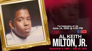 The Celebration of Life for Mr. Al Keith Milton, Jr. will be Live Stream  here