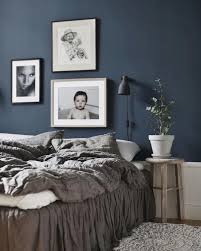 Find the 15 most awesome ideas you can follow to create a perfect bedroom with blue and grey color scheme here! Dark Blue Bedroom Wall Dark Blue Bedroom Walls Blue Bedroom Dark Blue Bedrooms