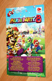 New Super Mario Bros. Mario Party 8 Wii Club Nintendo VIP Flyer AD Point  Card | eBay