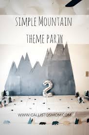 Mystical mountains mural, misty mountain shadow, hazy silhoutte mountain mural, wallpaper, wall décor, wall decal, room spread the love15 mountain themed decor on this beautiful day, we. Callisto S 2nd Birthday Mountain Themed Callisto S Mom Baby Birthday Party Theme First Birthday Decorations Boy Adventure Birthday Party