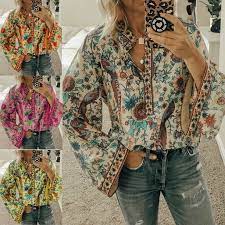 Online shopping a variety of best hippie blouses at dhgate.com. Calsunbaby Women Boho Lantern Long Sleeve Loose Tops Ladies Hippie Gypsy Tunic Blouse Shirt Walmart Com Walmart Com