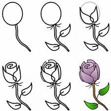 Start by drawing a small curved line for the first petal in the middle of the rose flower. Pin On Art