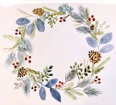 Pin By A C G I On Painting In 2020 Wreath Watercolor Christmas Watercolor Floral Painting